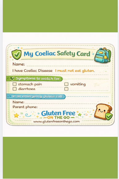 Children’s Coeliac Travel Card Pack | Gluten Free Allergy Cards for Kids | Eat Safe Anywhere – Gluten Free On The Go
