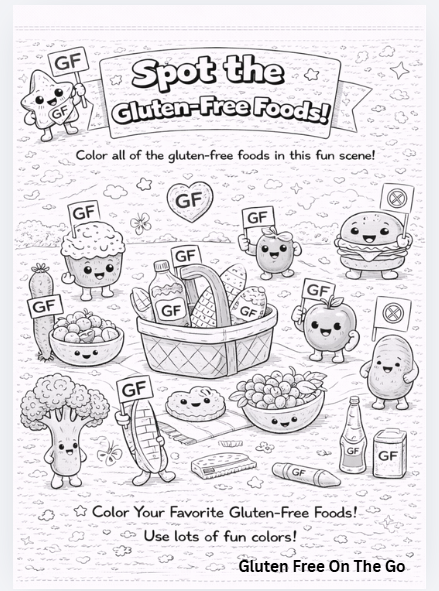 Coeliac Kids Diagnosis Colouring Book — Understanding Gluten Free Life