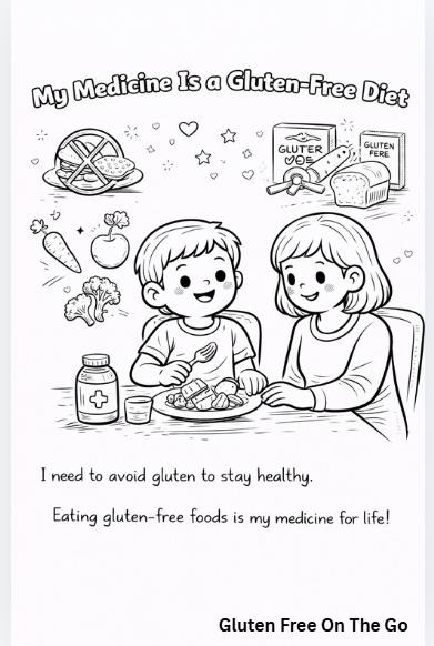 Coeliac Kids Diagnosis Colouring Book — Understanding Gluten Free Life