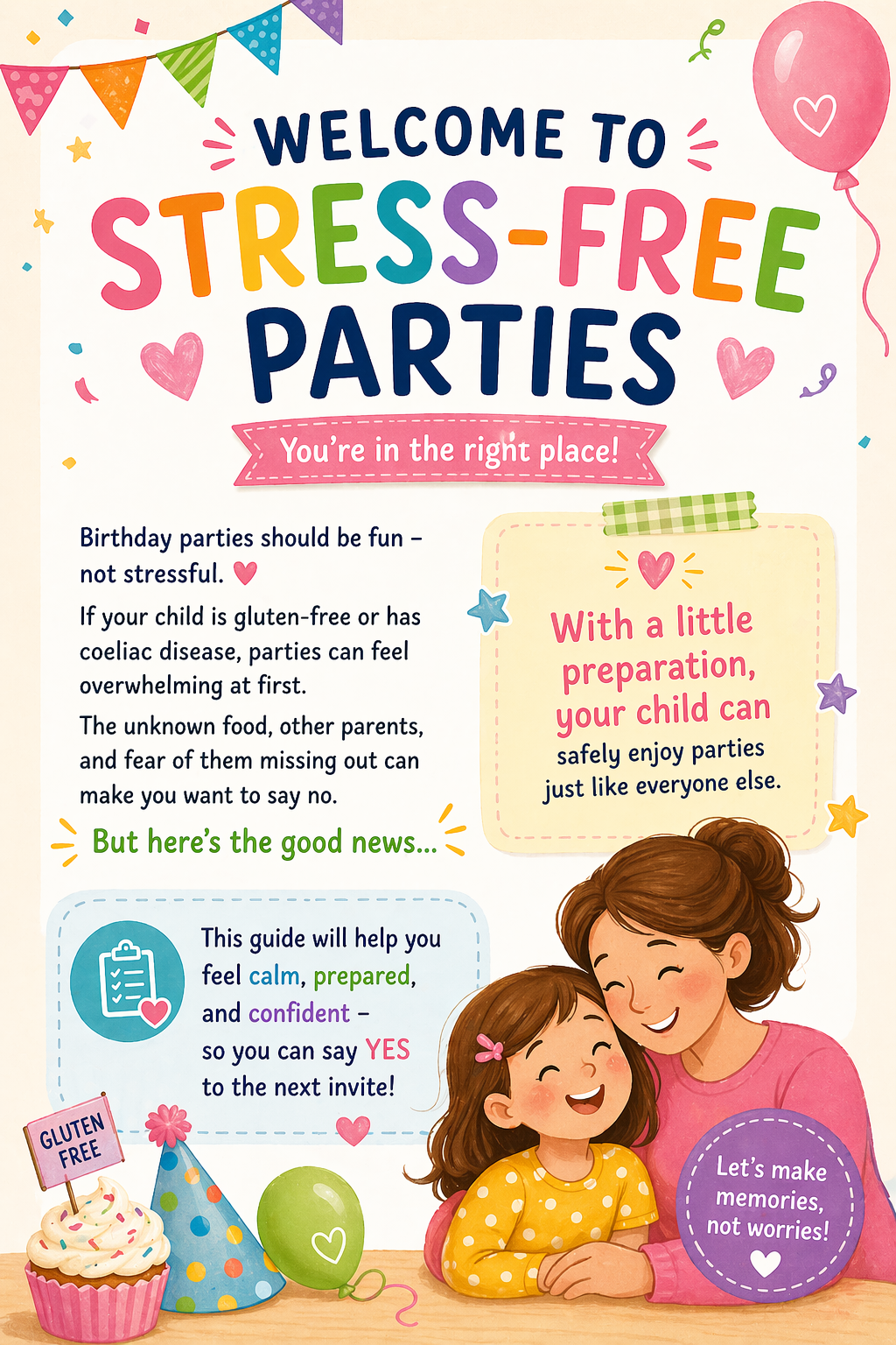 Gluten-Free Birthday Party Kit for Kids | Coeliac Safe Party Printables, Invitations, Checklist & Labels