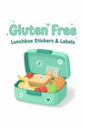 Lunchbox Gluten Free Stickers for Coeliac Kids