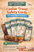 Gluten Free Travel Cards | 14 Language Coeliac Translation Pack